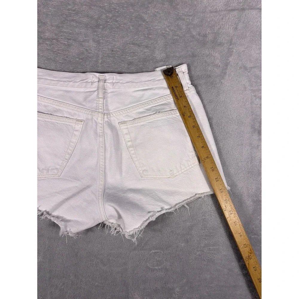Agolde Shorts Parker high Rise Womens Size 29 White Frayed Shorts